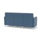 Lesro Siena Lounge Reception 3 Seat Tandem Seating No Center Arms, Brushed Steel, MD Titan Upholstery SN3101 - alternate 2